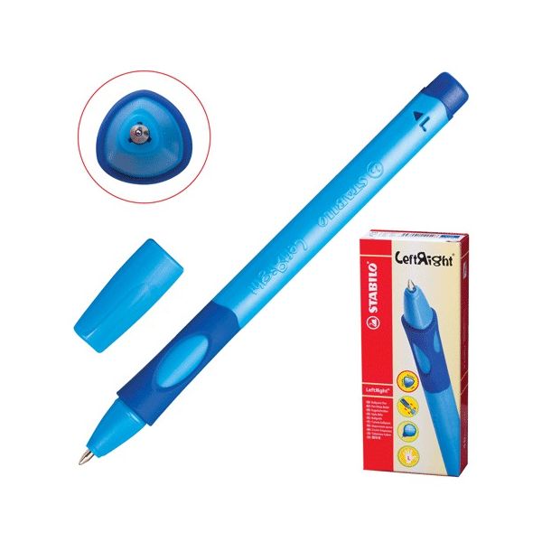 Ручка шариковая STABILO Left Right, СИНЯЯ, для левшей, корпус синий, узел 0,8 мм, линия письма 0,4 мм, 6318/1-10-41
Ручка шариковая STABILO Left Right, СИНЯЯ, для левшей, корпус синий, узел 0,8 мм, линия письма 0,4 мм, 6318/1-10-41