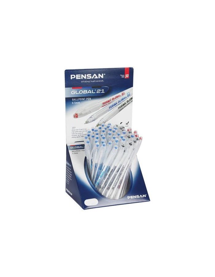 Ручка шариковая масляная PENSAN Global-21, АССОРТИ, узел 0,5 мм, линия письма 0,3 мм, дисплей, 2221/S, (50 шт.)
Ручка шариковая масляная PENSAN Global-21, АССОРТИ, узел 0,5 мм, линия письма 0,3 мм, дисплей, 2221/S, (50 шт.)