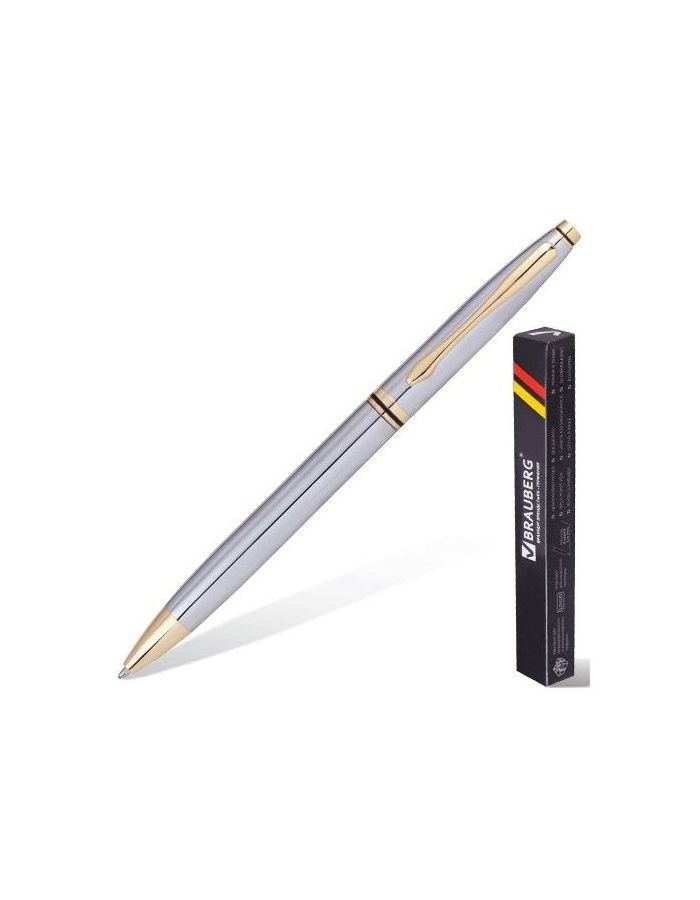 Ручка бизнес-класса шариковая BRAUBERG De Luxe Silver, корпус серебристый, узел 1 мм, линия письма 0,7 мм, синяя, 141414
Ручка бизнес-класса шариковая BRAUBERG De Luxe Silver, корпус серебристый, узел 1 мм, линия письма 0,7 мм, синяя, 141414