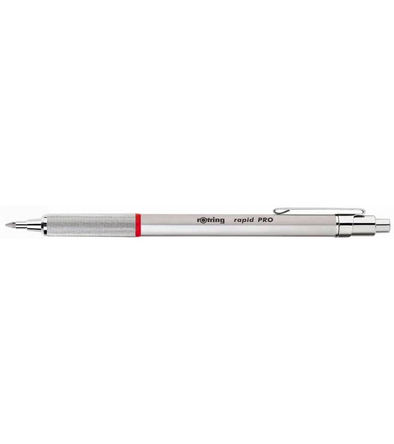 Ручка шариковая автоматическая Rotring Rapid Pro (1904291) корпус серебристый
Ручка шариковая автоматическая Rotring Rapid Pro (1904291) корпус серебристый
