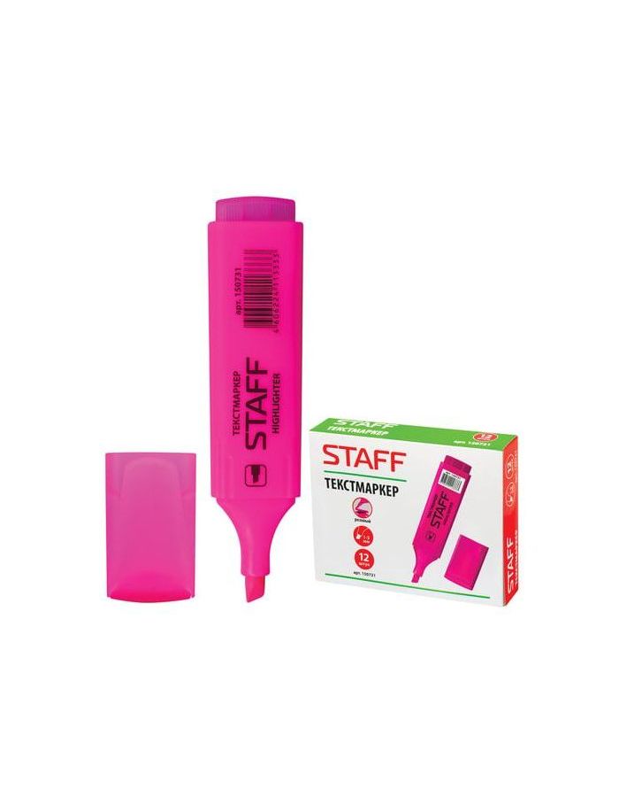 Текстмаркер STAFF, РОЗОВЫЙ, скошенный наконечник, 1-5 мм, 150731, (24 шт.)
Текстмаркер STAFF, РОЗОВЫЙ, скошенный наконечник, 1-5 мм, 150731, (24 шт.)