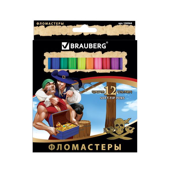 Фломастеры BRAUBERG Корсары, 12 цветов, вентилируемый колпачок, картонная упаковка с золотистым тиснением, 150564, (6 шт.)
Фломастеры BRAUBERG Корсары, 12 цветов, вентилируемый колпачок, картонная упаковка с золотистым тиснением, 150564, (6 шт.)
