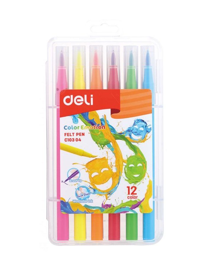 Фломастеры смываемые Deli Color Emotion 12 цветов EC10304 (12 шт. в уп-ке)
Фломастеры смываемые Deli Color Emotion 12 цветов EC10304 (12 шт. в уп-ке)