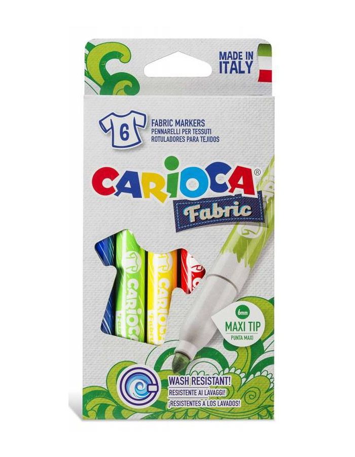 Фломастеры для ткани Carioca Cromatex 6 цветов 40956 (12 шт. в уп-ке)
Фломастеры для ткани Carioca Cromatex 6 цветов 40956 (12 шт. в уп-ке)