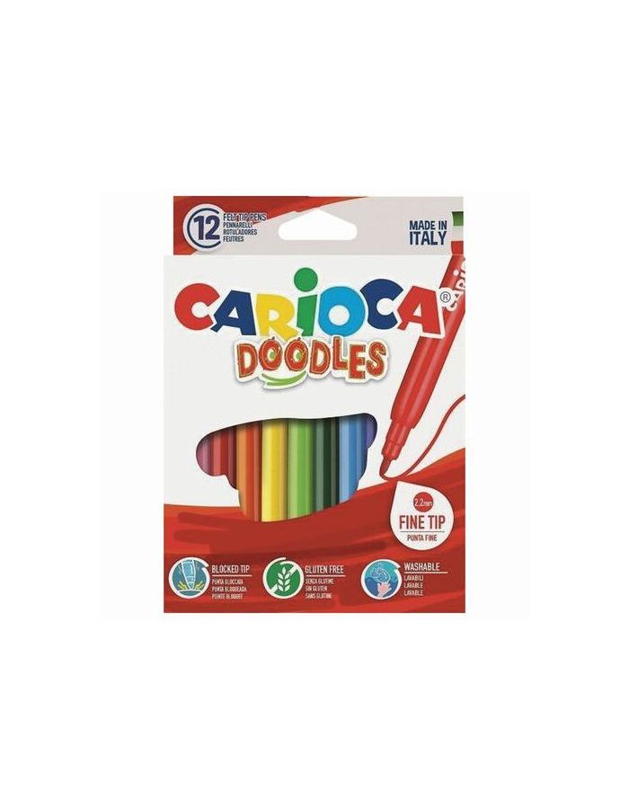Фломастеры CARIOCA (Италия) "Doodles", 12 цветов, суперсмываемые, 42314
Фломастеры CARIOCA (Италия) "Doodles", 12 цветов, суперсмываемые, 42314