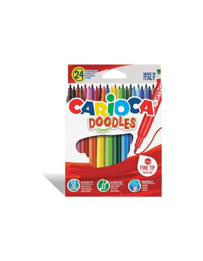 Фломастеры CARIOCA (Италия) "Doodles", 24 цвета, суперсмываемые, 42315
Фломастеры CARIOCA (Италия) "Doodles", 24 цвета, суперсмываемые, 42315