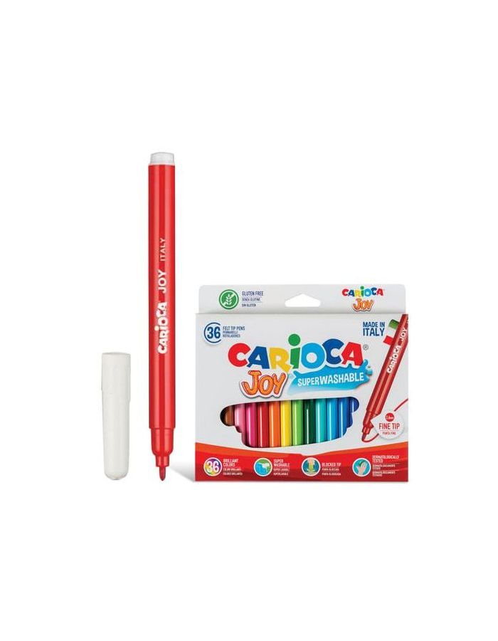 Фломастеры CARIOCA (Италия) "Joy", 36 цветов, суперсмываемые, 40616
Фломастеры CARIOCA (Италия) "Joy", 36 цветов, суперсмываемые, 40616