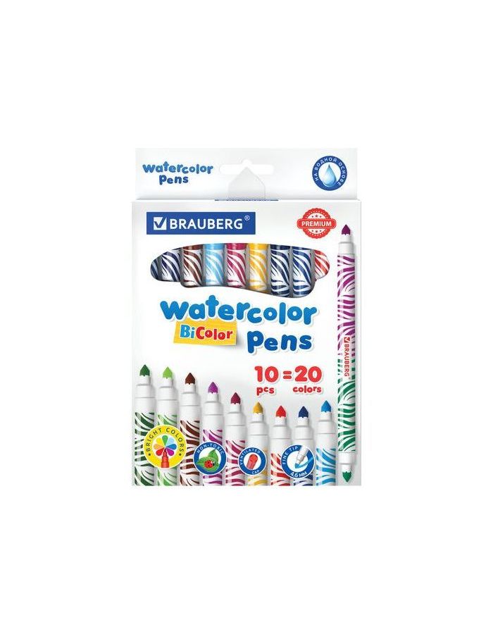 Фломастеры двусторонние утолщенные BRAUBERG "PREMIUM" "BI-COLOR", 10 шт., 20 цветов, двухцветные, вентилируемый колпачок, 151945
Фломастеры двусторонние утолщенные BRAUBERG "PREMIUM" "BI-COLOR", 10 шт., 20 цветов, двухцветные, вентилируемый колпачок, 151945