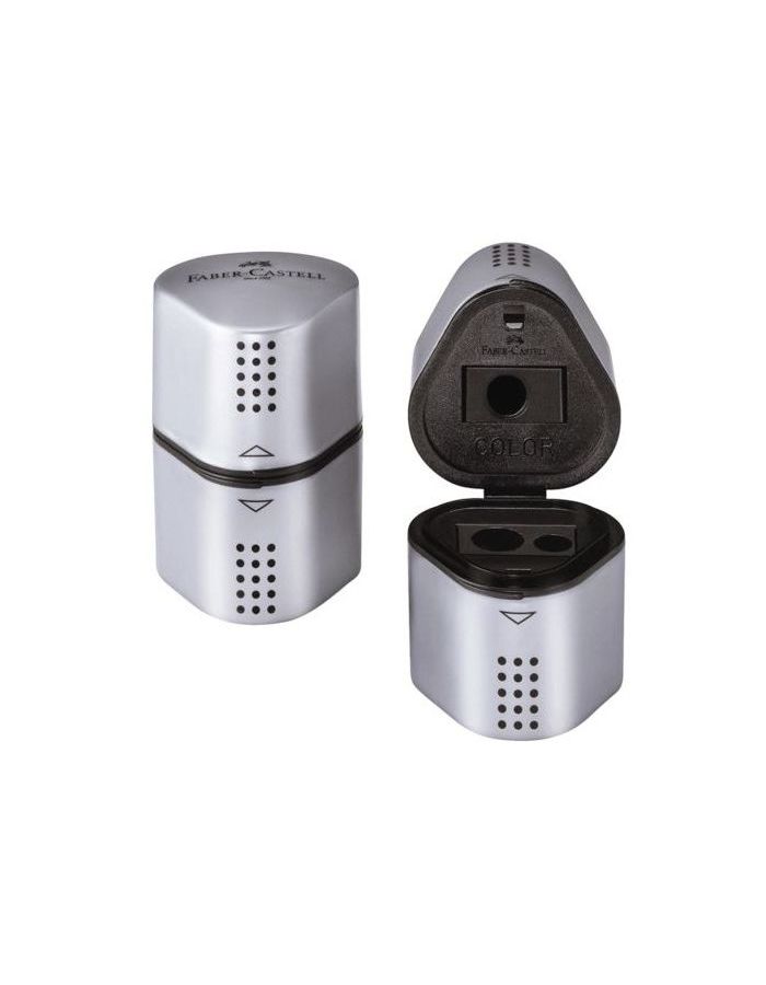 Точилка FABER-CASTELL (Германия) TRIO GRIP 2001, 3 отверстия, с контейнером, серая, FC183897
Точилка FABER-CASTELL (Германия) TRIO GRIP 2001, 3 отверстия, с контейнером, серая, FC183897