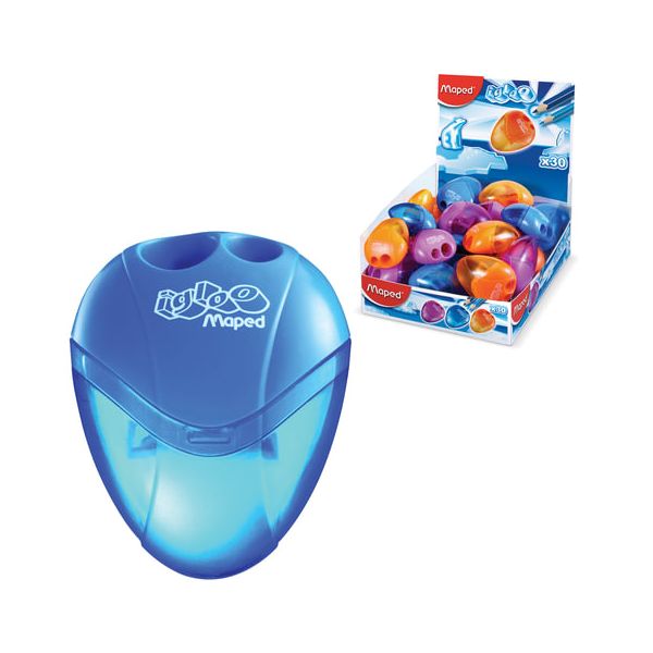 Точилка MAPED (Франция) I-Gloo, 2 отверстия, с контейнером, ассорти, дисплей, 534756, (30 шт.)
Точилка MAPED (Франция) I-Gloo, 2 отверстия, с контейнером, ассорти, дисплей, 534756, (30 шт.)