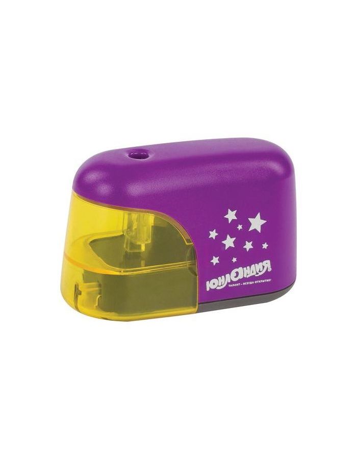 Точилка электрическая ЮНЛАНДИЯ Stars, питание от 4 батареек АА, корпус фиолетовый
Точилка электрическая ЮНЛАНДИЯ Stars, питание от 4 батареек АА, корпус фиолетовый