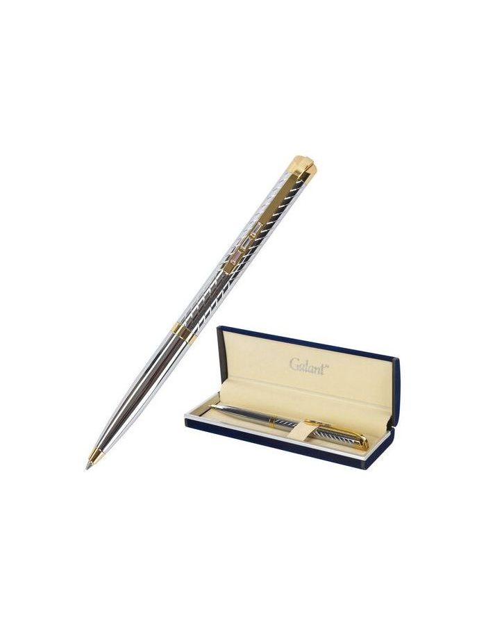 Ручка подарочная шариковая GALANT Barendorf, корпус серебристый с гравировкой, золотистые детали, пишущий узел 0,7 мм, синяя, 141011
Ручка подарочная шариковая GALANT Barendorf, корпус серебристый с гравировкой, золотистые детали, пишущий узел 0,7 мм, синяя, 141011