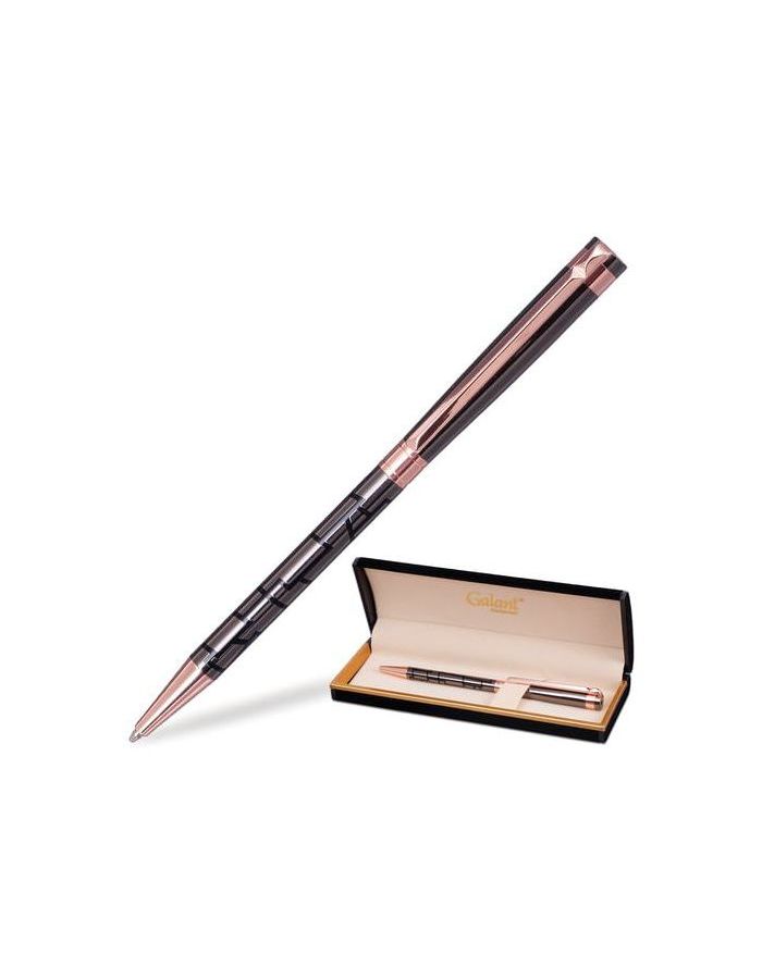 Ручка подарочная шариковая GALANT Vitznau, корпус серый с золотистым, золотистые детали, пишущий узел 0,7 мм, синяя, 141664
Ручка подарочная шариковая GALANT Vitznau, корпус серый с золотистым, золотистые детали, пишущий узел 0,7 мм, синяя, 141664