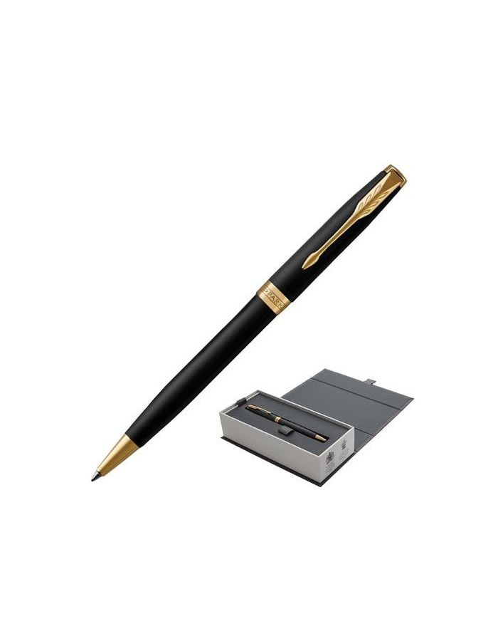 Ручка шариковая PARKER Sonnet Core Matt Black GT, корпус черный матовый лак, позолоченные детали, черная, 1931519
Ручка шариковая PARKER Sonnet Core Matt Black GT, корпус черный матовый лак, позолоченные детали, черная, 1931519
