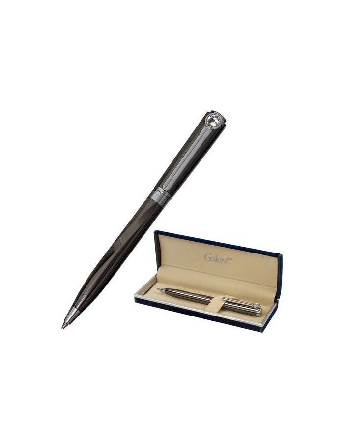 Ручка подарочная шариковая GALANT "VITRUM", корпус оружейный металл, детали золотистые, узел 0,7 мм, синяя, 143504
Ручка подарочная шариковая GALANT "VITRUM", корпус оружейный металл, детали золотистые, узел 0,7 мм, синяя, 143504