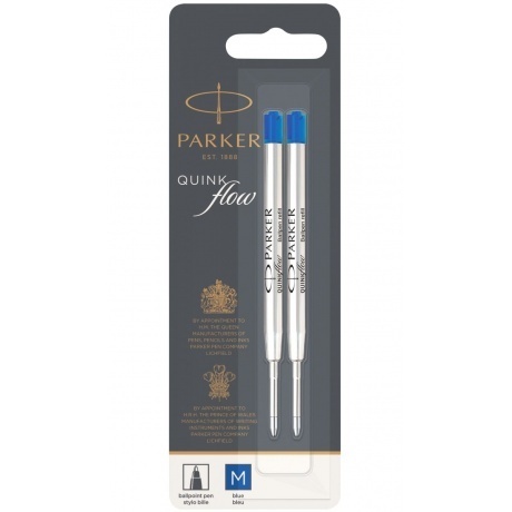 Parker Стержени для шариковой ручки Quink Flow (2шт), M, синий (в блистере)
Parker Стержени для шариковой ручки Quink Flow (2шт), M, синий (в блистере)