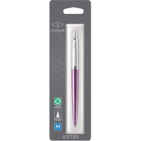 Parker Jotter - Victoria Violet Chrome CT, шариковая ручка, М
Parker Jotter - Victoria Violet Chrome CT, шариковая ручка, М