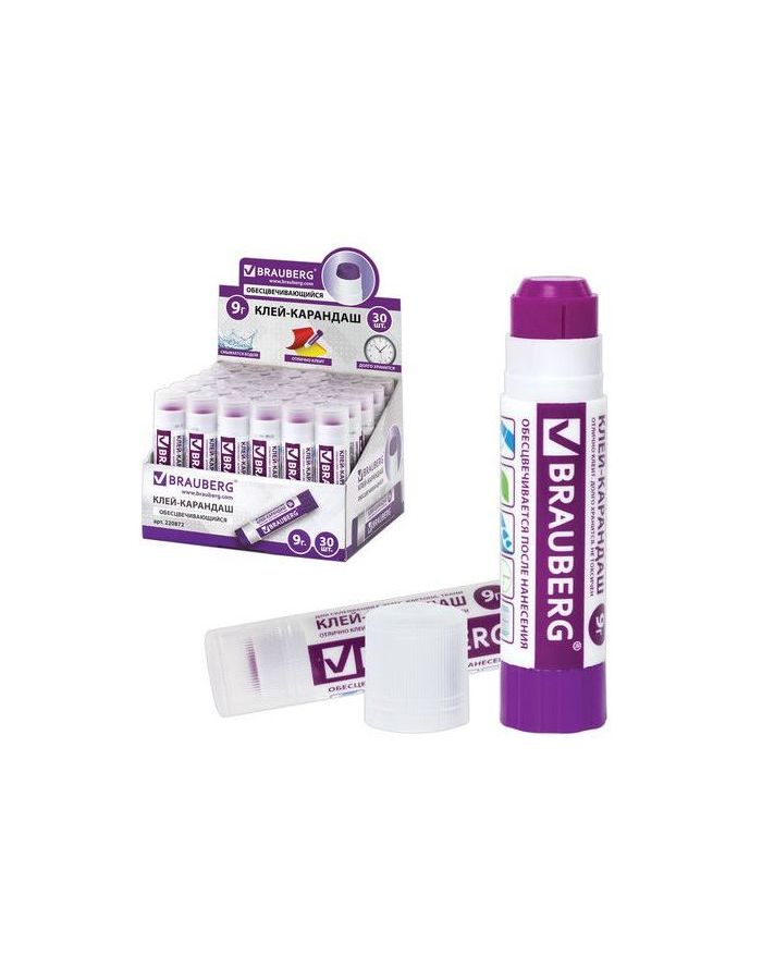 Клей-карандаш BRAUBERG, 9 г, обесцвечивающийся, цветной, 220872, (30 шт.)
Клей-карандаш BRAUBERG, 9 г, обесцвечивающийся, цветной, 220872, (30 шт.)