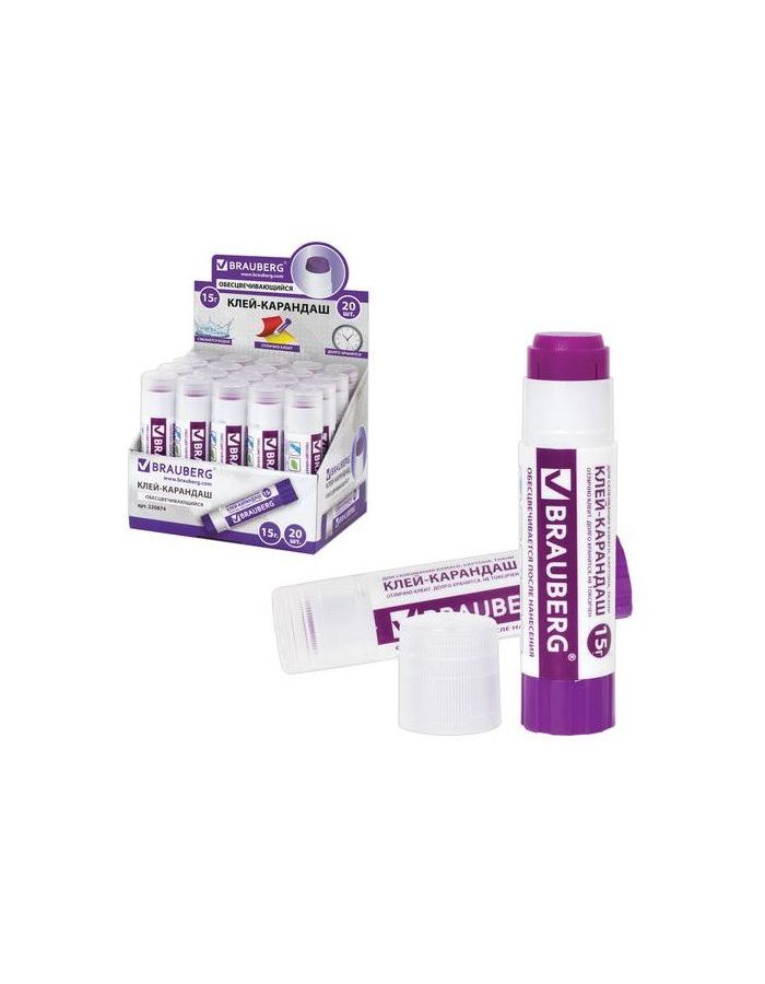 Клей-карандаш BRAUBERG, 15 г, обесцвечивающийся, цветной, 220874, (20 шт.)
Клей-карандаш BRAUBERG, 15 г, обесцвечивающийся, цветной, 220874, (20 шт.)