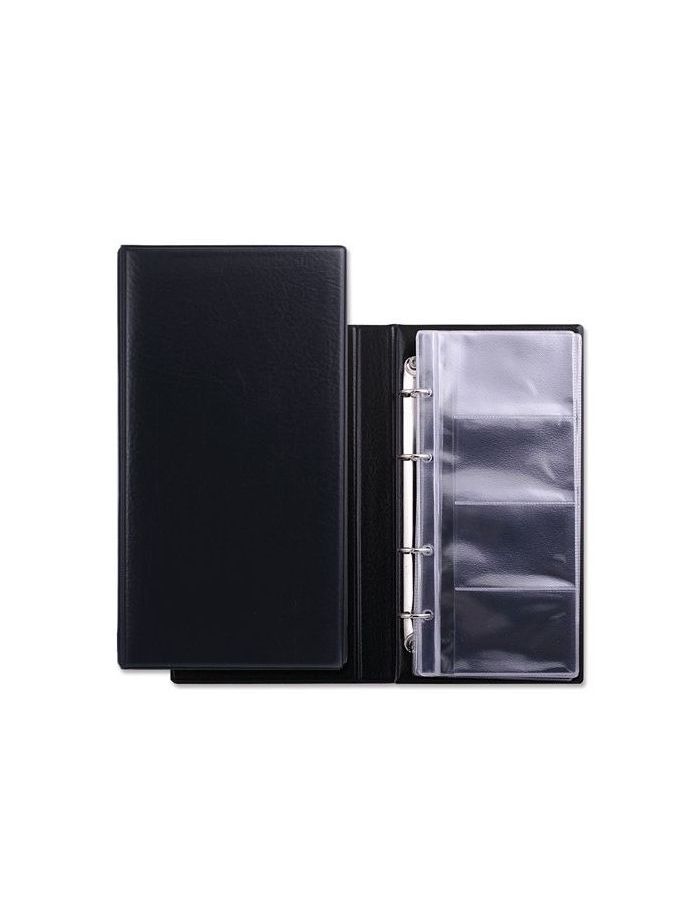 Визитница на 4-х кольцах BRAUBERG, четырехрядная, на 160 визиток, черная, 231825
Визитница на 4-х кольцах BRAUBERG, четырехрядная, на 160 визиток, черная, 231825