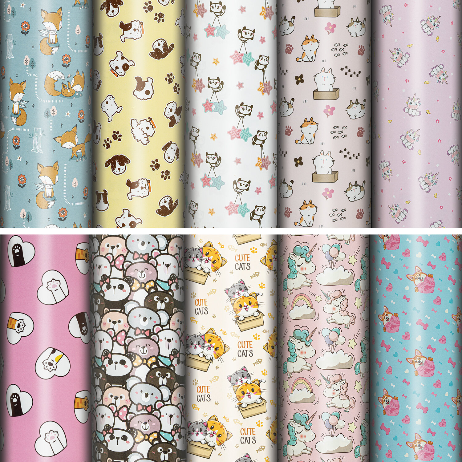 591917, (цена за 50 шт.) Бумага упаковочная "Funny Animals", 70x100 см, 10 дизайнов ассорти, ЗОЛОТАЯ СКАЗКА, 591917
591917, (цена за 50 шт.) Бумага упаковочная "Funny Animals", 70x100 см, 10 дизайнов ассорти, ЗОЛОТАЯ СКАЗКА, 591917