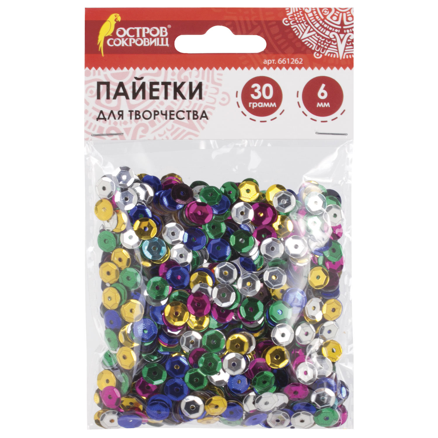 Пайетки для творчества Классика, цвет ассорти, 6 мм, 30 грамм, 5 цветов, ОСТРОВ СОКРОВИЩ, 661262, (8 шт.)
Пайетки для творчества Классика, цвет ассорти, 6 мм, 30 грамм, 5 цветов, ОСТРОВ СОКРОВИЩ, 661262, (8 шт.)