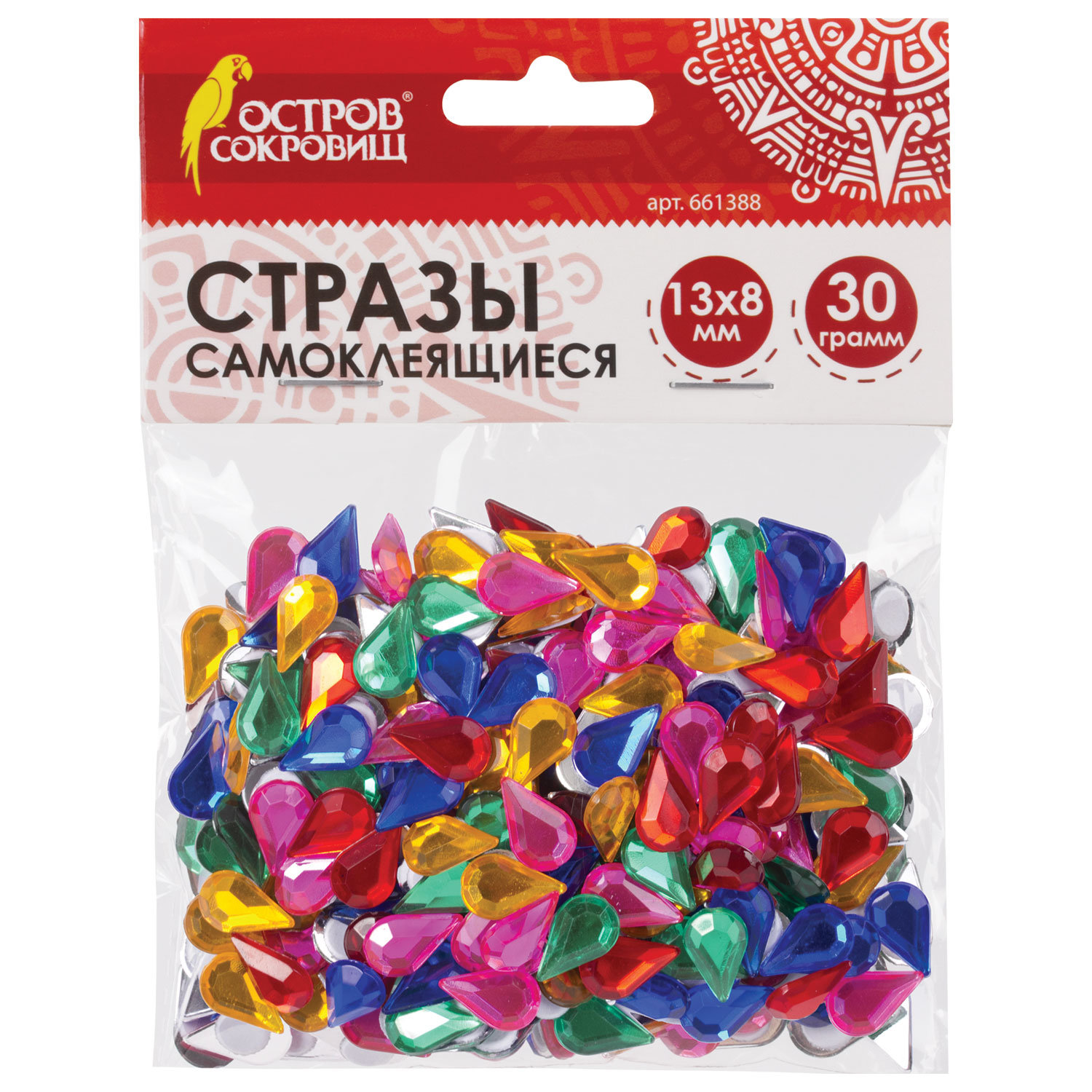 Стразы самоклеящиеся Капля, 13х8 мм, 30 г, 5 цветов, ОСТРОВ СОКРОВИЩ, 661388
Стразы самоклеящиеся Капля, 13х8 мм, 30 г, 5 цветов, ОСТРОВ СОКРОВИЩ, 661388