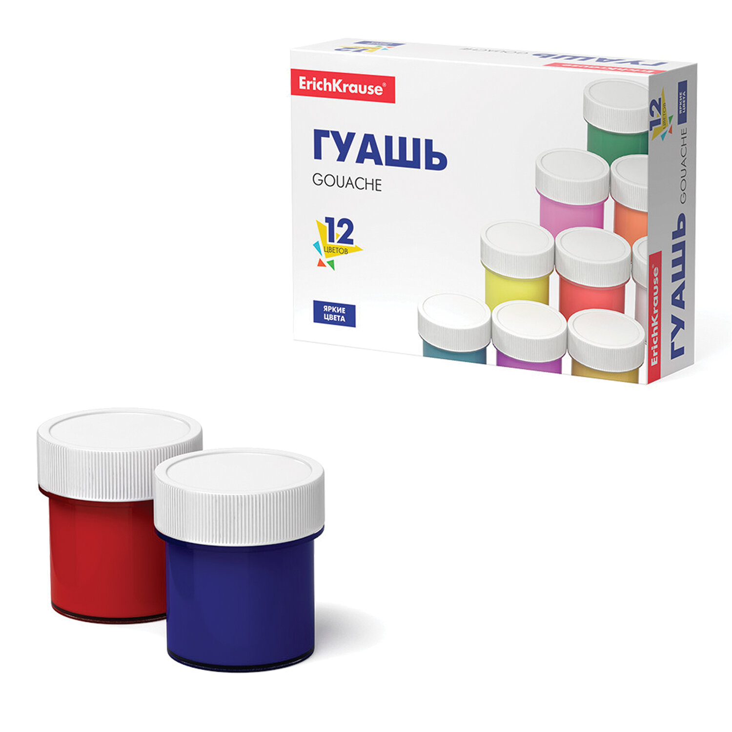 192277, Гуашь ERICH KRAUSE Basic, 12 цветов по 17 мл., картонная упаковка, 50544
192277, Гуашь ERICH KRAUSE Basic, 12 цветов по 17 мл., картонная упаковка, 50544