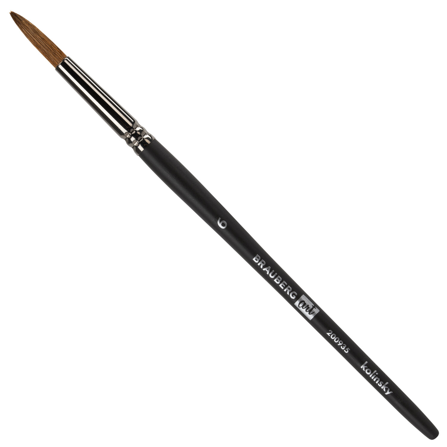 200935, Кисть художественная проф. BRAUBERG ART CLASSIC, колонок, круглая, № 6, короткая ручка, 200935
200935, Кисть художественная проф. BRAUBERG ART CLASSIC, колонок, круглая, № 6, короткая ручка, 200935