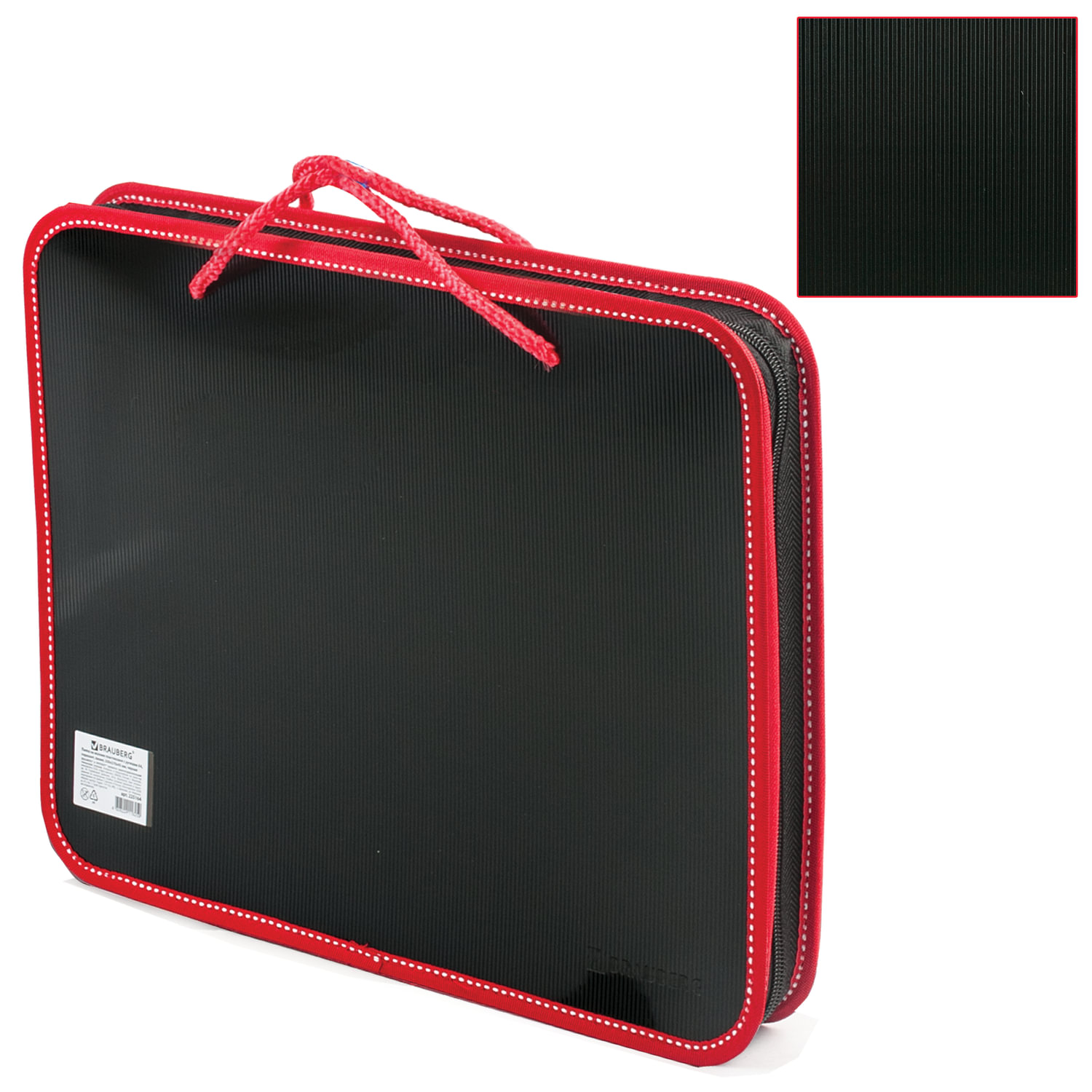 Папка на молнии пластиковая с ручками BRAUBERG Contract, А4, 350х270х45 мм, черно-красная, 225164
Папка на молнии пластиковая с ручками BRAUBERG Contract, А4, 350х270х45 мм, черно-красная, 225164