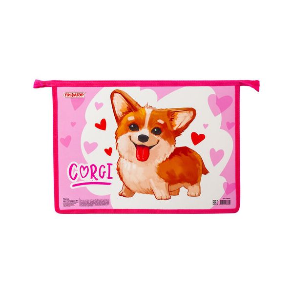 Папка для тетрадей ПИФАГОР А4, 1 отделение, картон, молния сверху, "KORGI", 229102
Папка для тетрадей ПИФАГОР А4, 1 отделение, картон, молния сверху, "KORGI", 229102