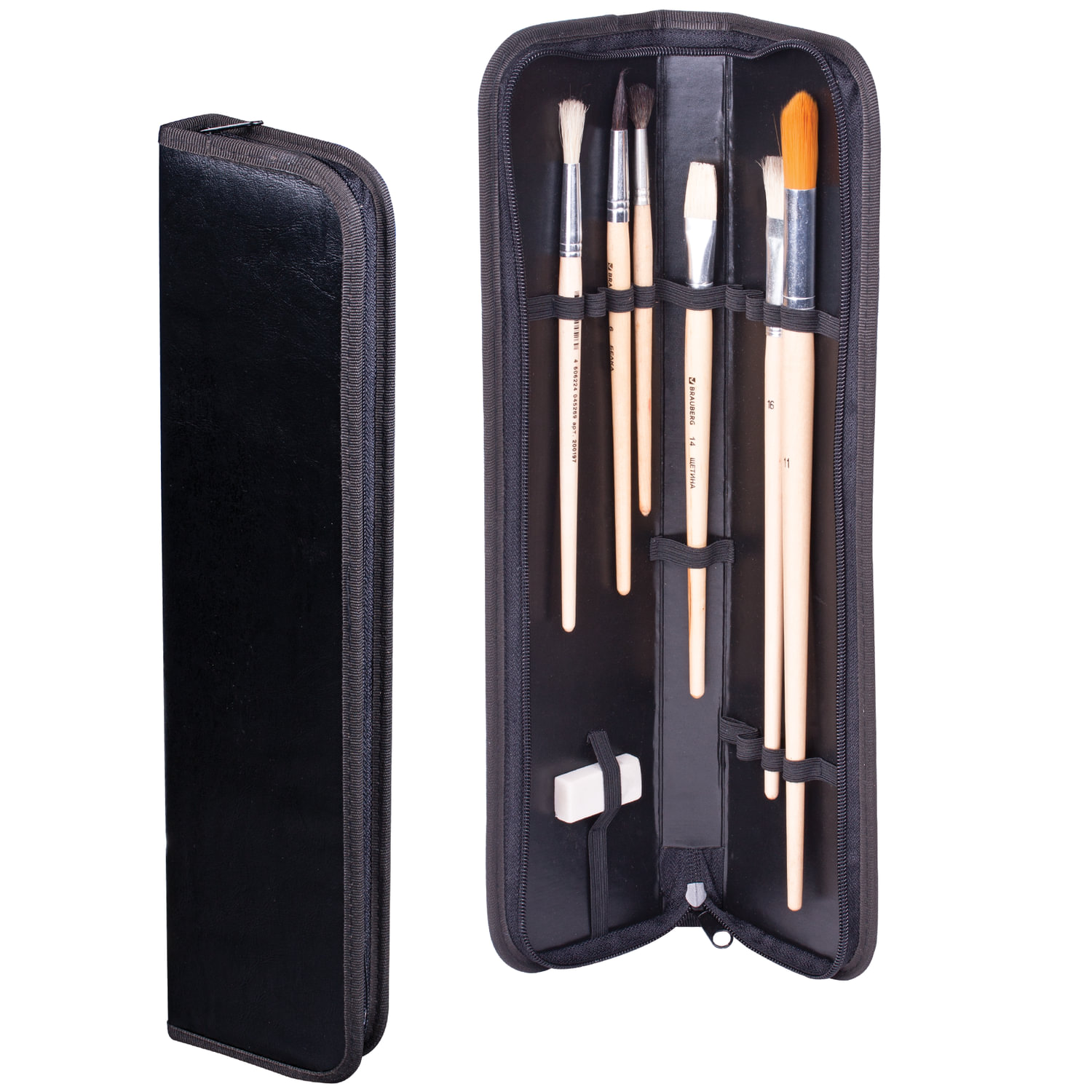 Пенал-тубус для кистей на молнии ПЧЕЛКА, кожзам, размер 380х90 мм, черный, ФК-3
Пенал-тубус для кистей на молнии ПЧЕЛКА, кожзам, размер 380х90 мм, черный, ФК-3