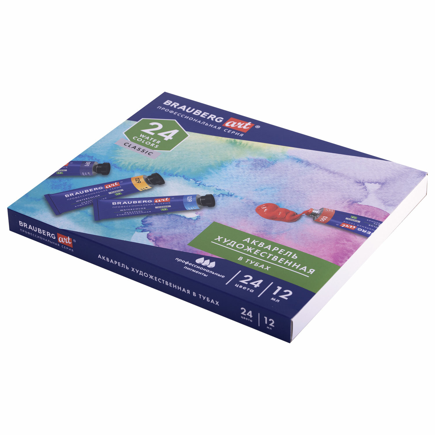 191765, Акварель художественная в тубах НАБОР 24 цвета по 12 мл, BRAUBERG ART CLASSIC, 191765
191765, Акварель художественная в тубах НАБОР 24 цвета по 12 мл, BRAUBERG ART CLASSIC, 191765