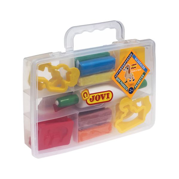 Пластилин JOVI (Испания), набор, 8 цветов, 200 г, 12 форм, 3 стека, скалка, пластиковый чемодан, 230
Пластилин JOVI (Испания), набор, 8 цветов, 200 г, 12 форм, 3 стека, скалка, пластиковый чемодан, 230