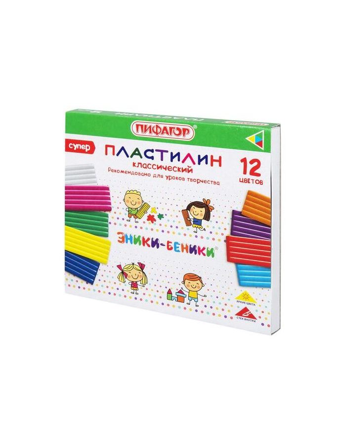106429, Пластилин классический ПИФАГОР ЭНИКИ-БЕНИКИ СУПЕР, 12 цветов, 240 грамм, стек, 106429
106429, Пластилин классический ПИФАГОР ЭНИКИ-БЕНИКИ СУПЕР, 12 цветов, 240 грамм, стек, 106429