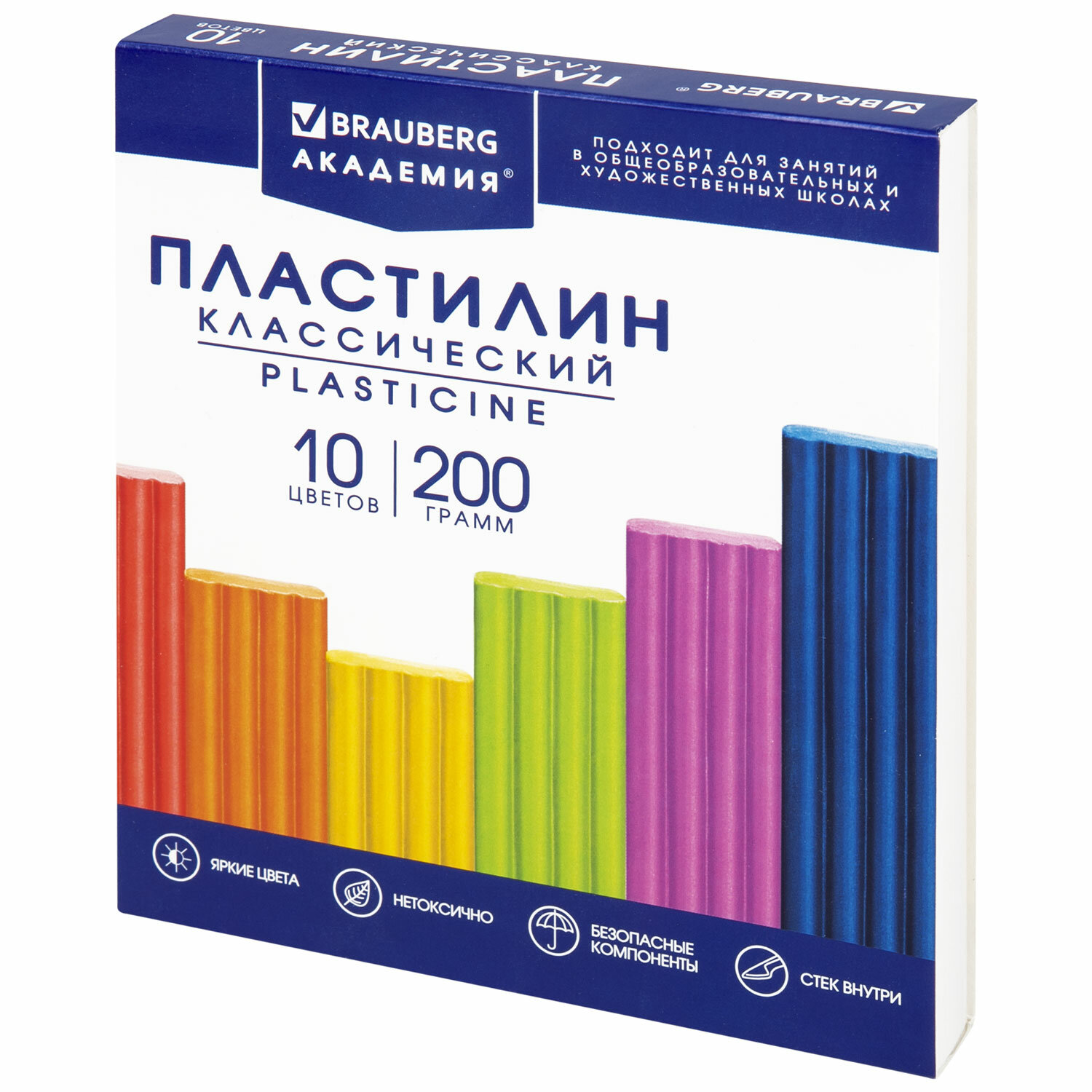 106503, (цена за 8 шт.) Пластилин классический BRAUBERG "АКАДЕМИЯ КЛАССИЧЕСКАЯ", 10 цветов, 200 г, стек, ВЫСШЕЕ КАЧЕСТВО, 106503
106503, (цена за 8 шт.) Пластилин классический BRAUBERG "АКАДЕМИЯ КЛАССИЧЕСКАЯ", 10 цветов, 200 г, стек, ВЫСШЕЕ КАЧЕСТВО, 106503
