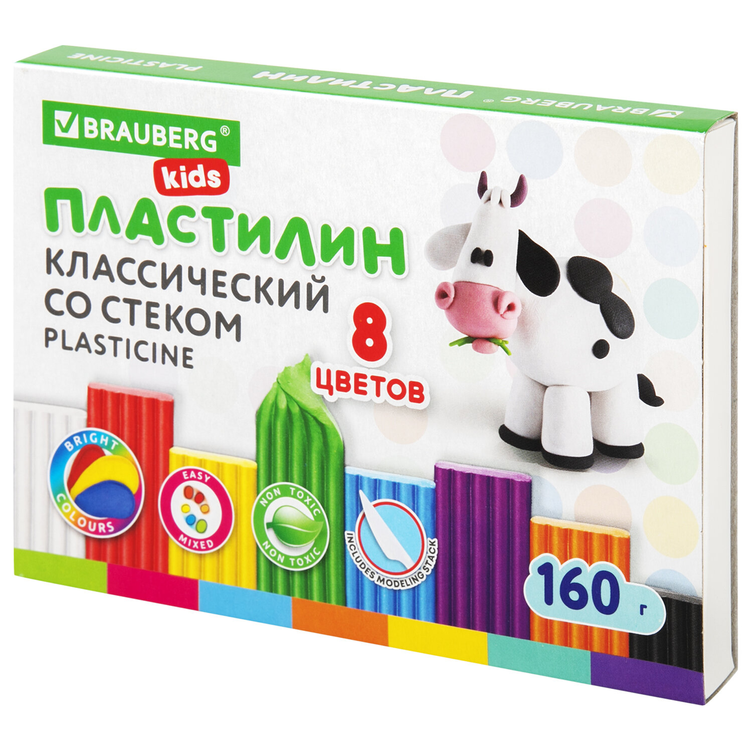 106501, (цена за 12 шт.) Пластилин классический BRAUBERG KIDS, 8 цветов, 160 г, со стеком, 106501
106501, (цена за 12 шт.) Пластилин классический BRAUBERG KIDS, 8 цветов, 160 г, со стеком, 106501