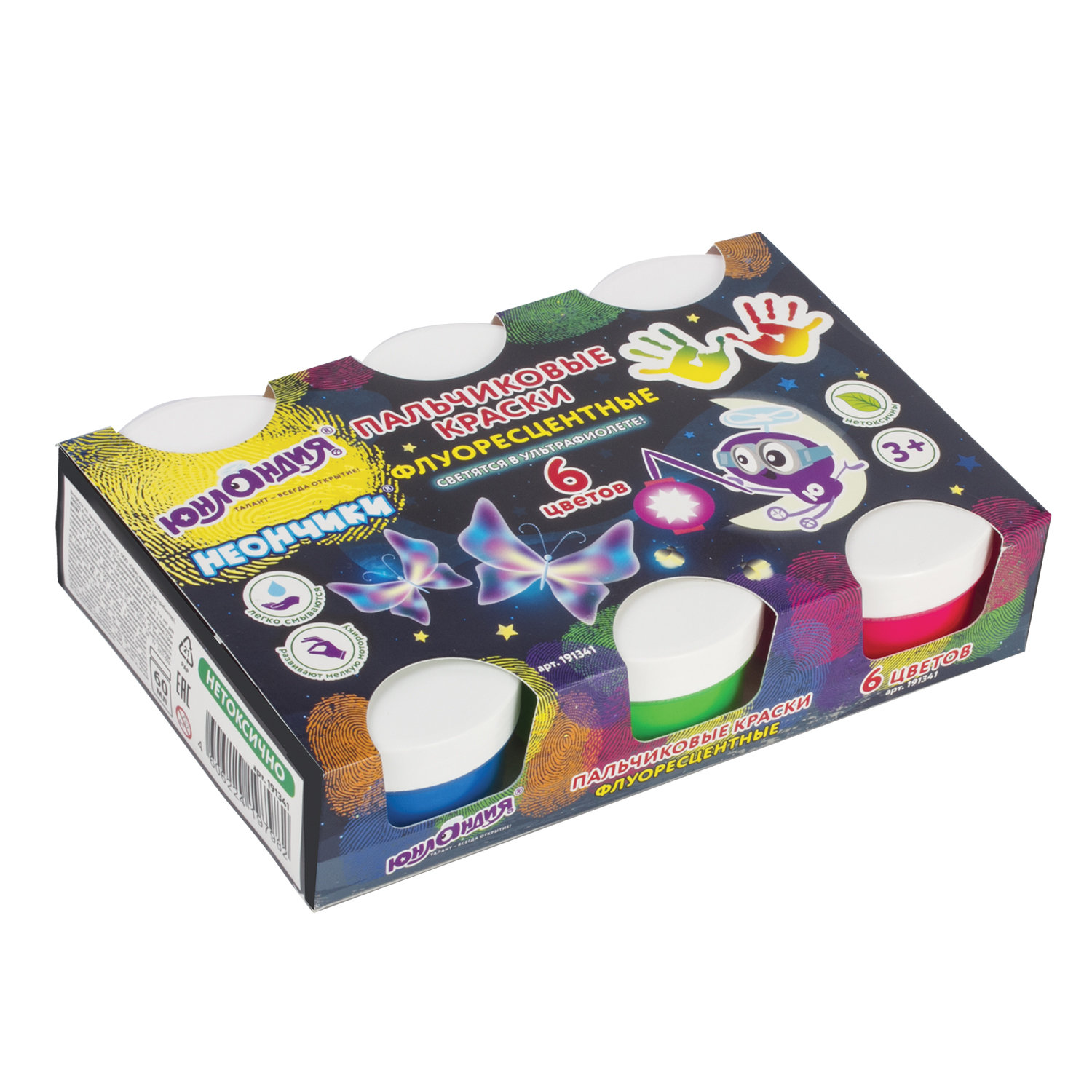 Краски пальчиковые флуоресцентные ЮНЛАНДИЯ НЕОНЧИКИ, 6 цветов по 60 мл, в баночках, 191341
Краски пальчиковые флуоресцентные ЮНЛАНДИЯ НЕОНЧИКИ, 6 цветов по 60 мл, в баночках, 191341
