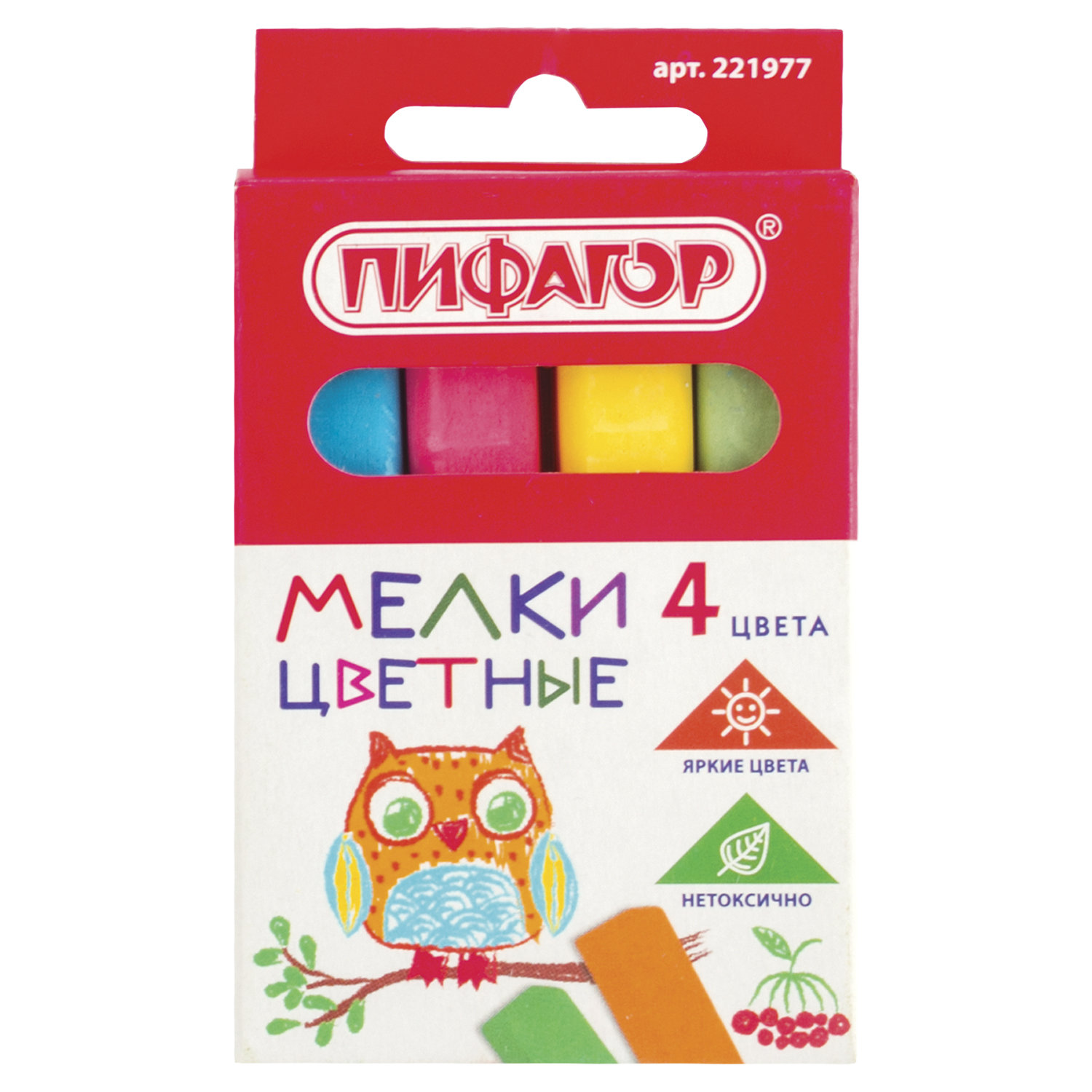 Мел цветной ПИФАГОР, набор 4 шт., квадратный, 221977, (45 шт.)
Мел цветной ПИФАГОР, набор 4 шт., квадратный, 221977, (45 шт.)