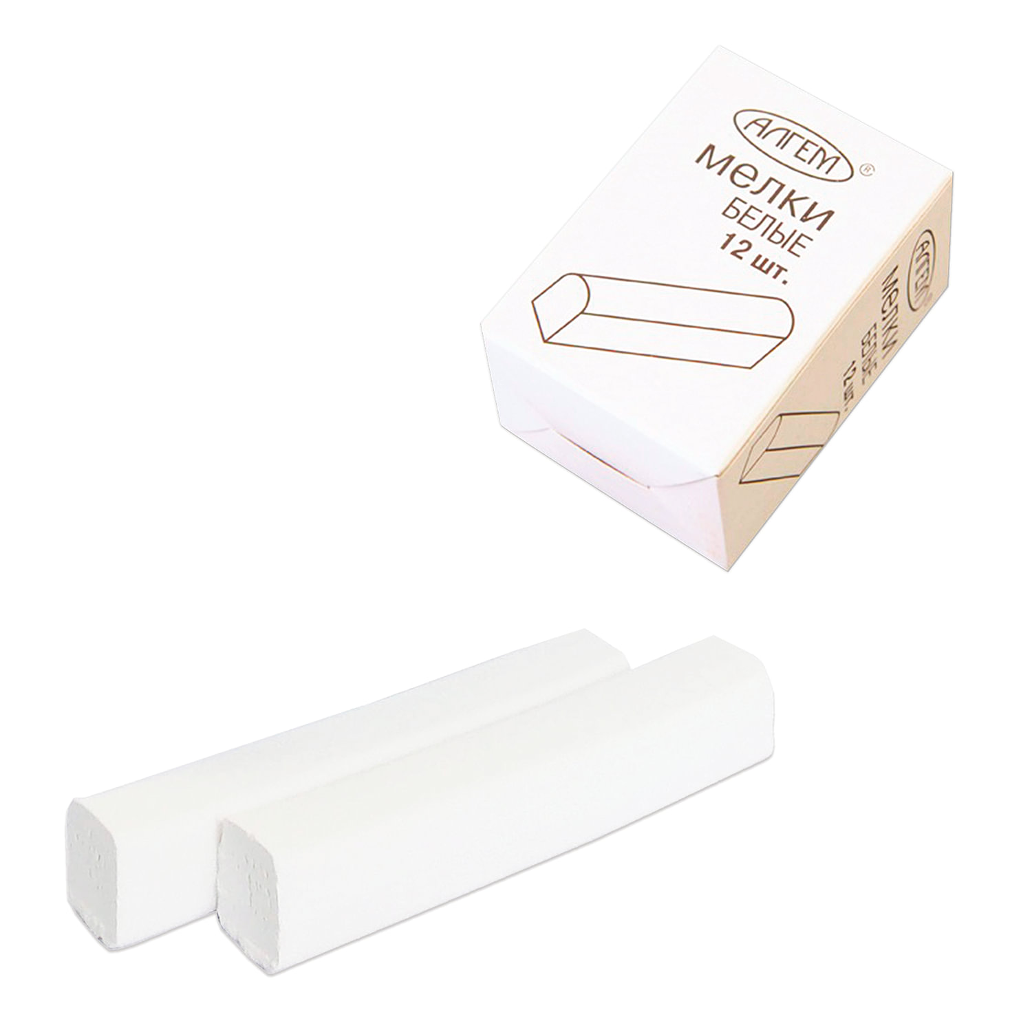 Мел белый АЛГЕМ, набор 12 шт., квадратный, НМБ-12, (30 шт.)
Мел белый АЛГЕМ, набор 12 шт., квадратный, НМБ-12, (30 шт.)