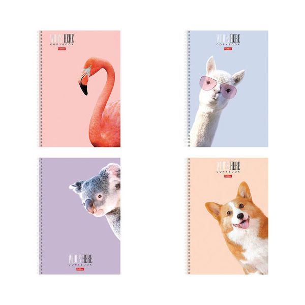 Тетрадь А4 96 л. HATBER гребень, клетка, матовая ламинация, "Кто здесь" (4 вида в спайке), 96Т4лВ1гр
Тетрадь А4 96 л. HATBER гребень, клетка, матовая ламинация, "Кто здесь" (4 вида в спайке), 96Т4лВ1гр