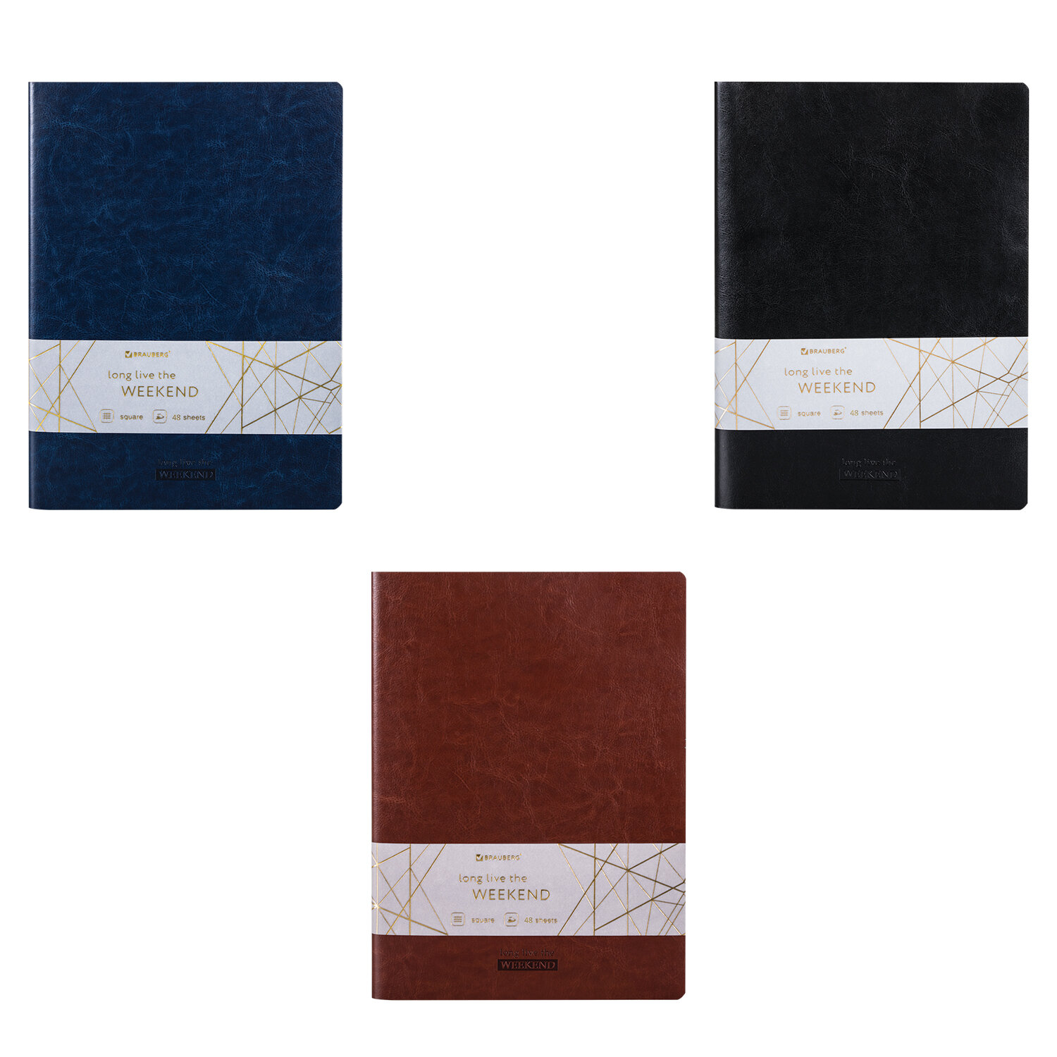 403892, Тетради 48 л. в клетку обложка гладкий кожзам, НАБОР 3 шт., сшивка, А5 (147х210 мм), BRAUBERG VIVA, 403892
403892, Тетради 48 л. в клетку обложка гладкий кожзам, НАБОР 3 шт., сшивка, А5 (147х210 мм), BRAUBERG VIVA, 403892