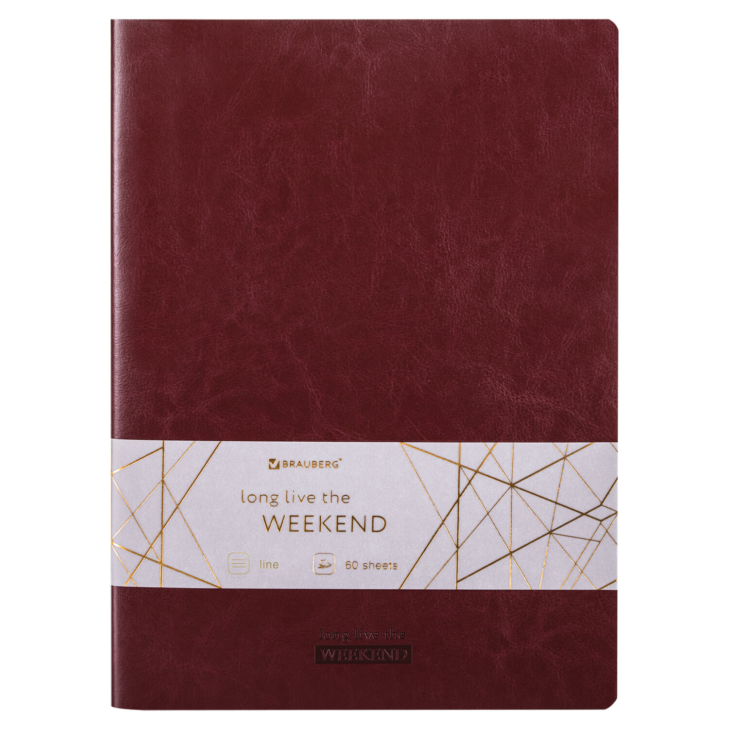 403904, Тетрадь 60 л. в линию обложка гладкий кожзам, сшивка, B5 (179х250мм), БОРДОВЫЙ, BRAUBERG VIVA, 403904
403904, Тетрадь 60 л. в линию обложка гладкий кожзам, сшивка, B5 (179х250мм), БОРДОВЫЙ, BRAUBERG VIVA, 403904