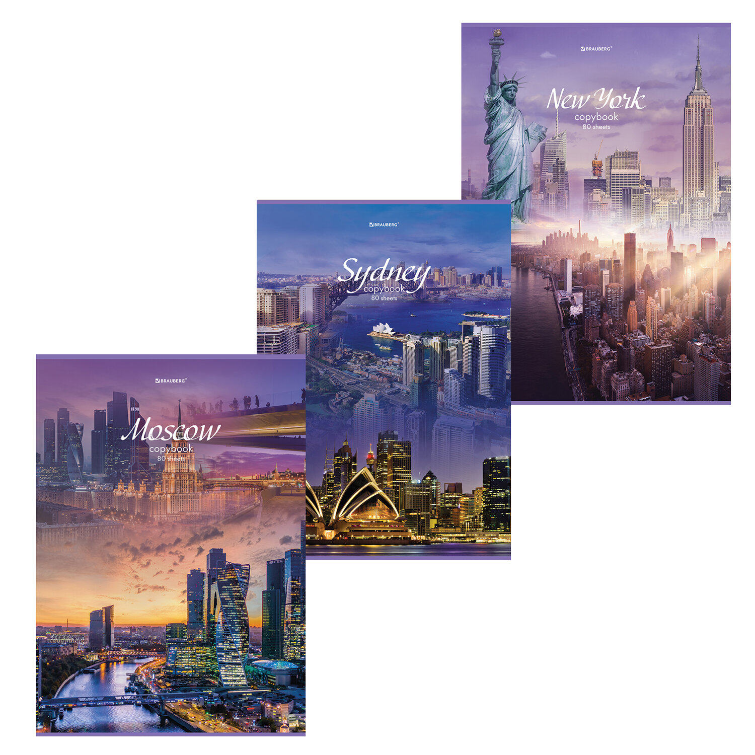 404045, (цена за 3 шт.) Тетрадь А4, 80 л., BRAUBERG, скоба, клетка, обложка картон, "City", 404045
404045, (цена за 3 шт.) Тетрадь А4, 80 л., BRAUBERG, скоба, клетка, обложка картон, "City", 404045