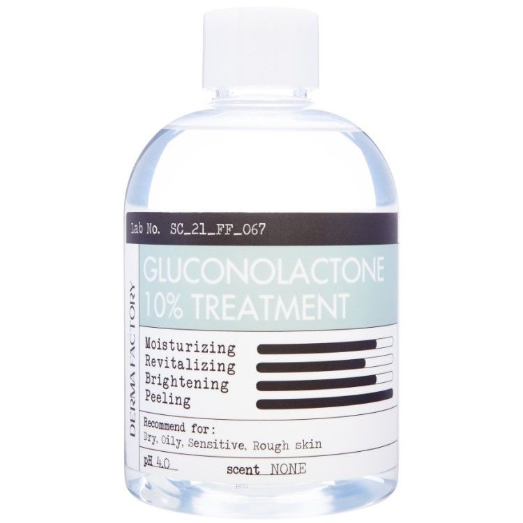 Очищающий тонер для лица с глюконолактоном Derma Factory Gluconolactone 10% Treatment
Очищающий тонер для лица с глюконолактоном Derma Factory Gluconolactone 10% Treatment