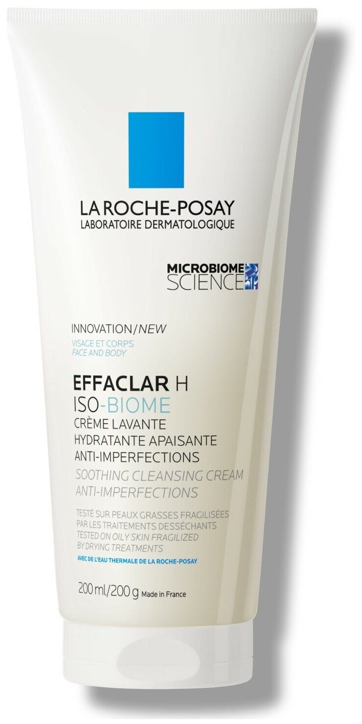 Очищающий крем-гель La Roche-Posay Effaclar H Iso-Biome для пересушенной проблемной кожи, 200 мл
Очищающий крем-гель La Roche-Posay Effaclar H Iso-Biome для пересушенной проблемной кожи, 200 мл