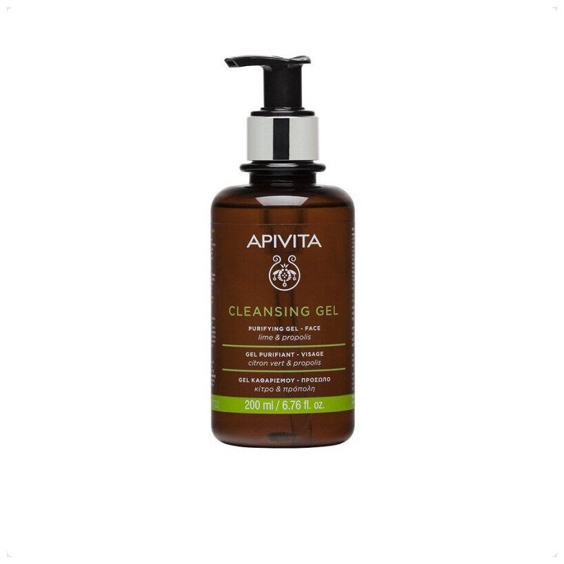 Очищающий гель для лица APIVITA с Лаймом и Прополисом, флакон помпа, 200 мл
Очищающий гель для лица APIVITA с Лаймом и Прополисом, флакон помпа, 200 мл