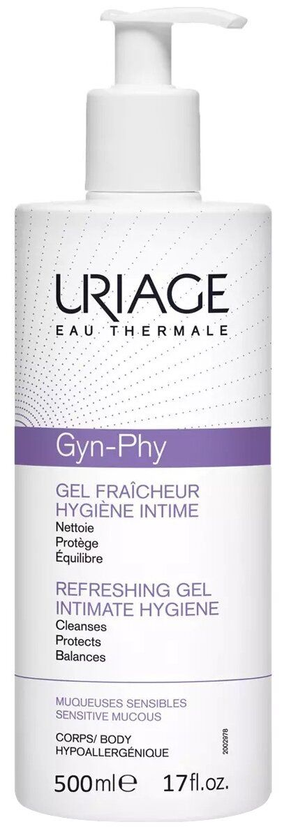 Освежающий гель Uriage Gyn-Phy для интимной гигиены 500 мл
Освежающий гель Uriage Gyn-Phy для интимной гигиены 500 мл