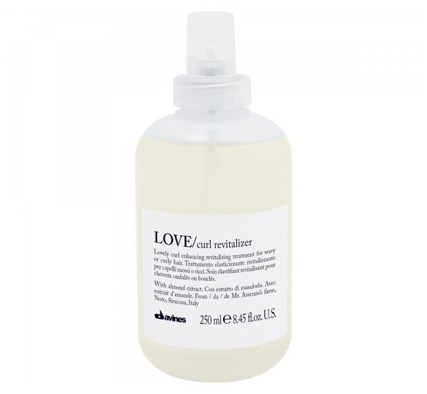 Ревиталайзер для усиления завитка Davines Love 250 мл
Ревиталайзер для усиления завитка Davines Love 250 мл