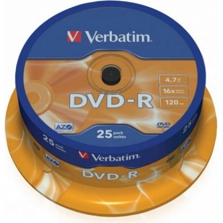 Диск DVD-R Verbatim 4.7Gb 16x Cake Box (25шт) (43522)
Диск DVD-R Verbatim 4.7Gb 16x Cake Box (25шт) (43522)
